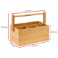 Cutlery holder »Tapas + Friends«, 4 compartments, bamboo