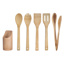 Kitchen utensils, bamboo, set 6-pcs